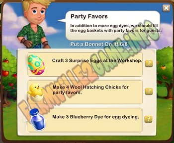 Farmville 2 Party Favors